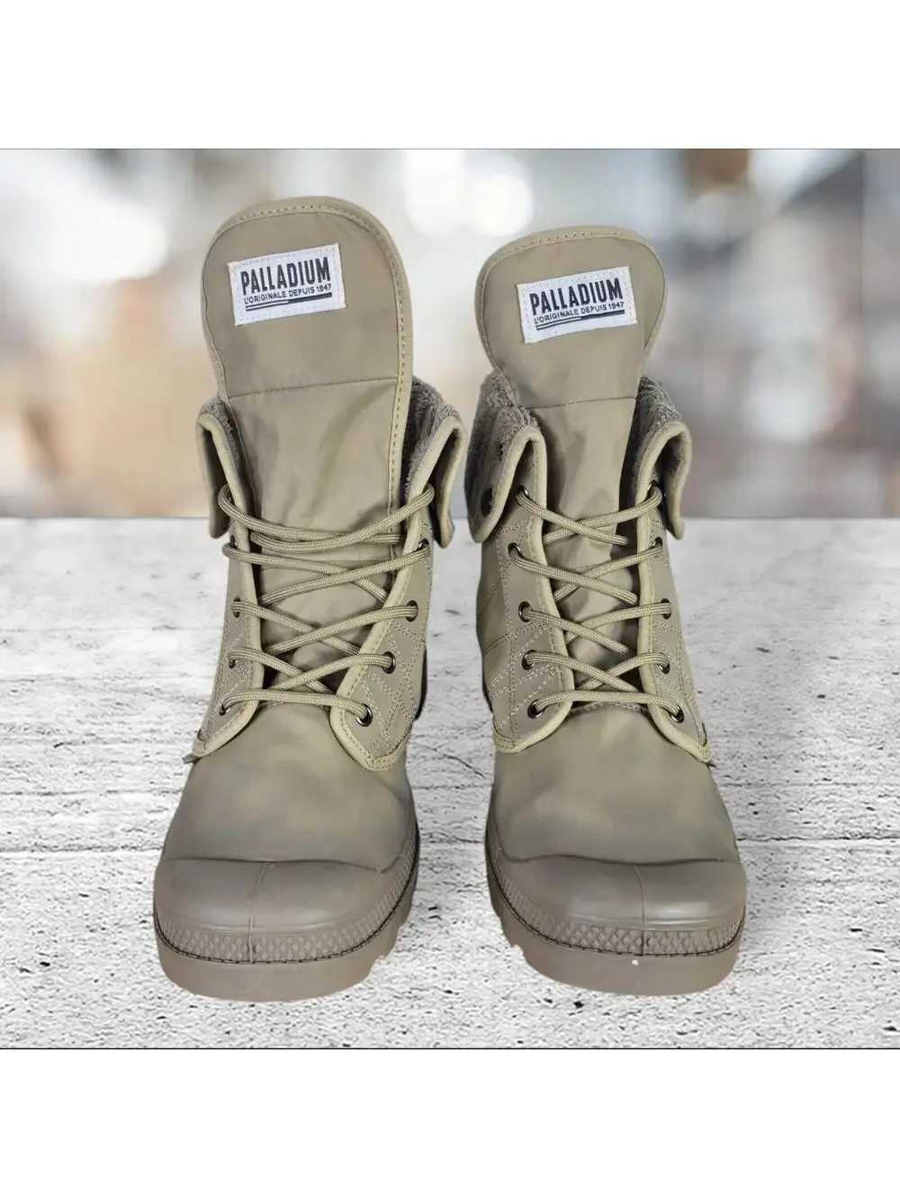 Palladium Pallabrousse Women Size 12.5 Men Size 11 Boots 75978-248 Dusky Green